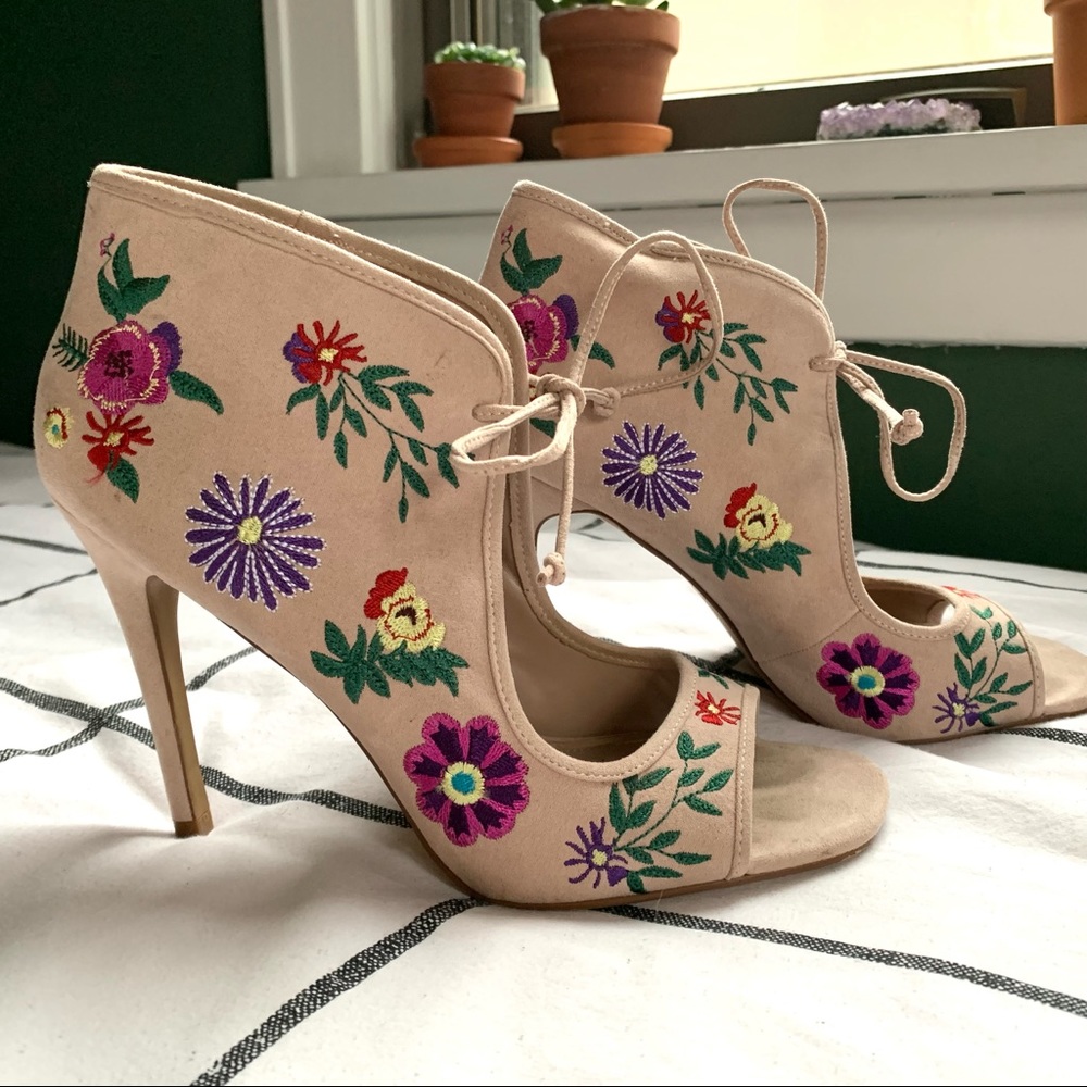 Betsey Johnson Floral Heels